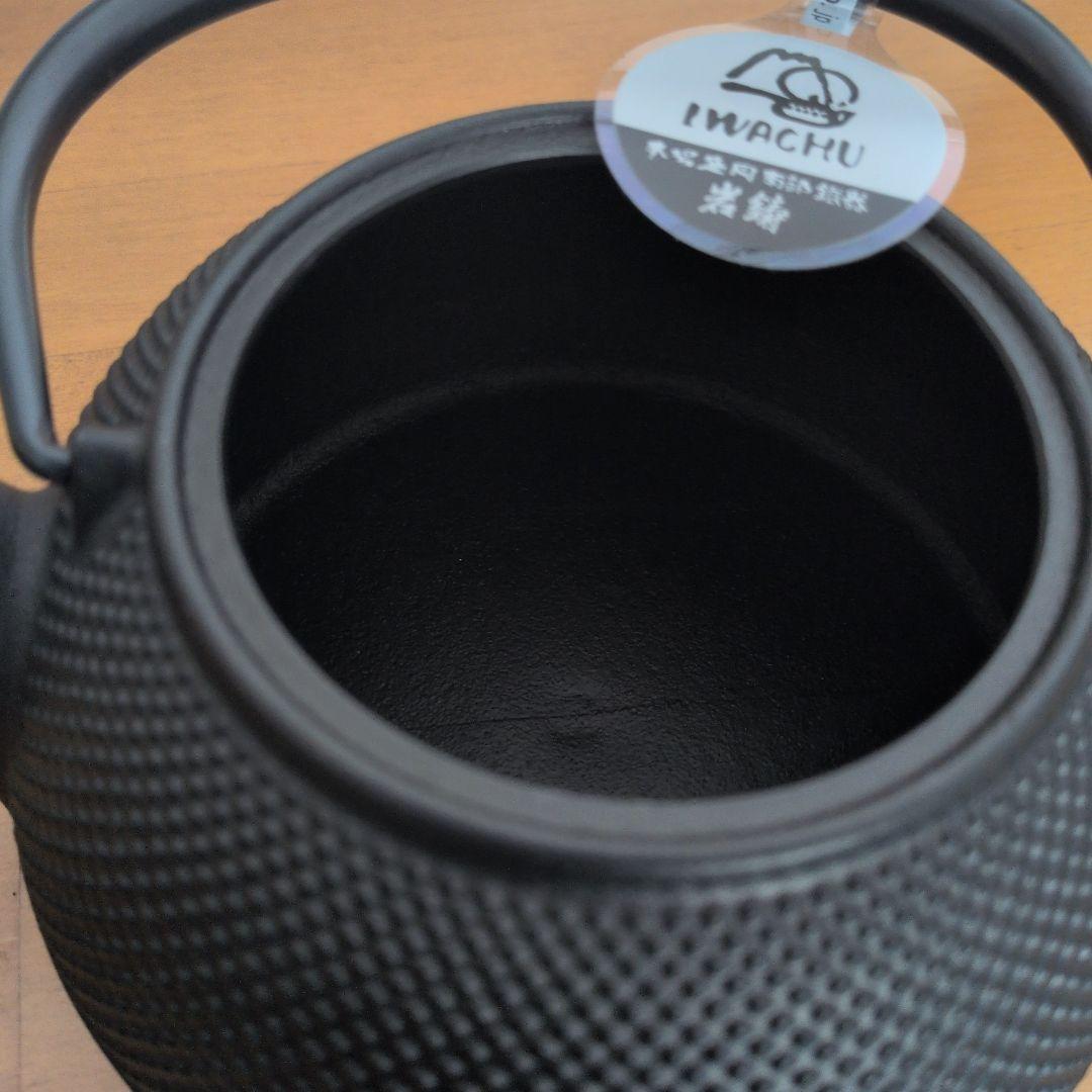 【新品未使用】南部鐵器 鉄瓶兼用急須 5型新アラレ IH対応650ｍｌ釜敷アラレ