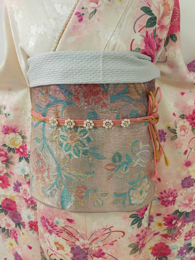 売約済み　★★正絹　プリンセススタイル　振袖3点セット(振袖帯長襦袢)★★