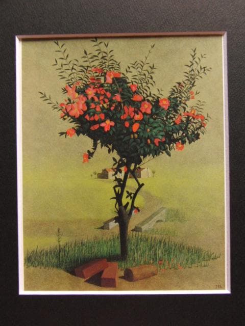 小泉正彦、山茶花、希少な額装用画集より、新品高級額装付、状態良好