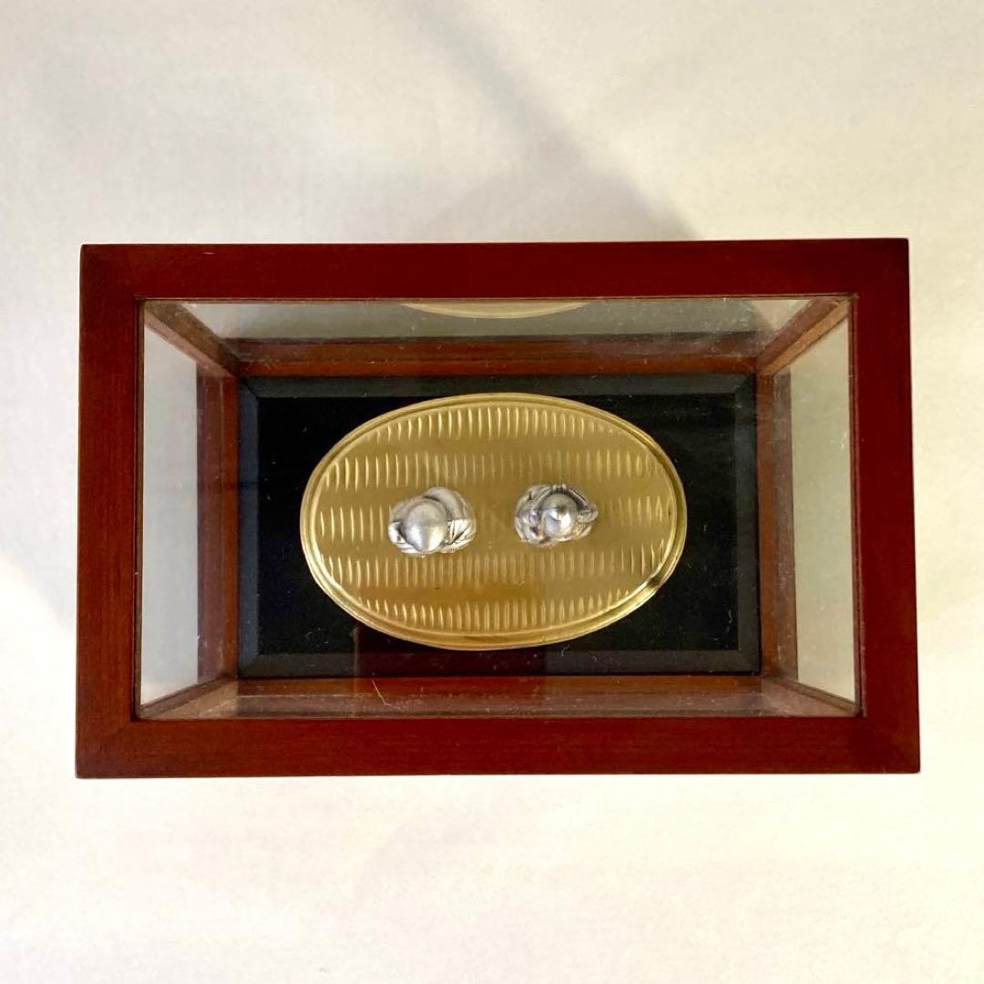 大黒天様 恵比寿様 純銀製 置物 縁起物 ケース付