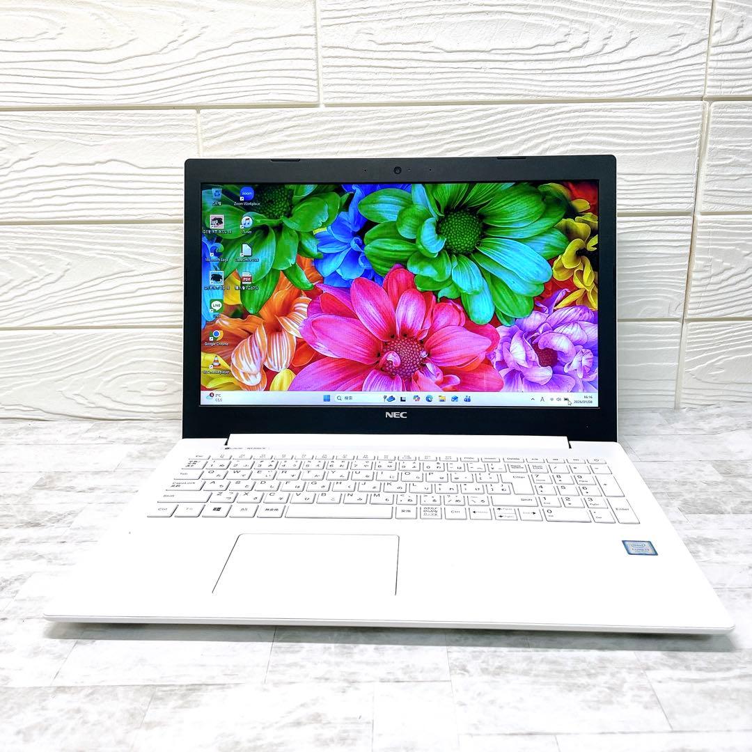 SSD512GB✨大容量✨Win11 NEC ノートパソコン カメラ NEC