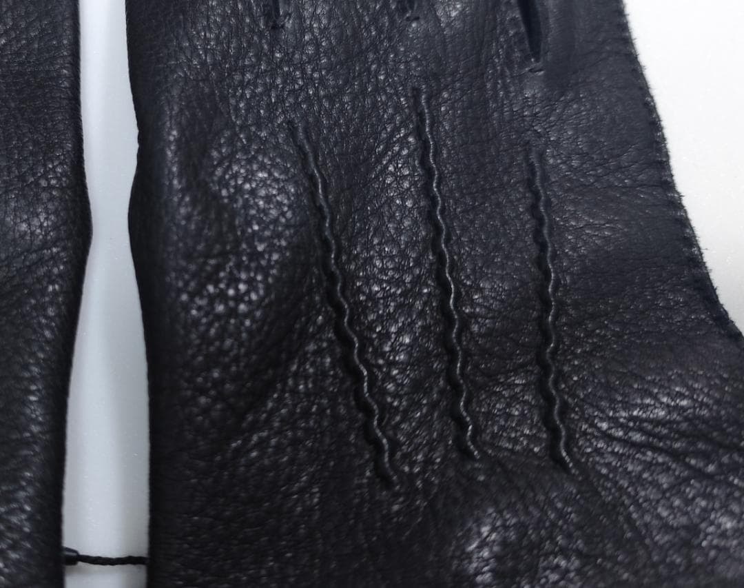 X新品 DENTS デンツ 紳士 レザーグローブ サイズ8.5 鹿革黒　カシミヤ