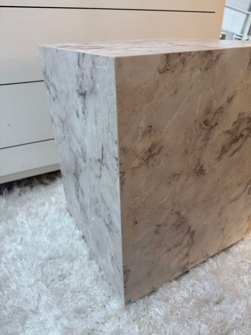 Wood style 大理石調サイドテーブル