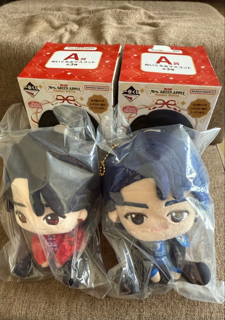 一番くじ Mrs. GREEN APPLE A賞ぬいぐるみマスコット 2種