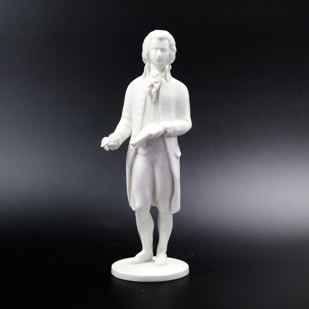 AUGARTEN ホワイトポーセリン モーツァルト 23cm 置物 ケース付