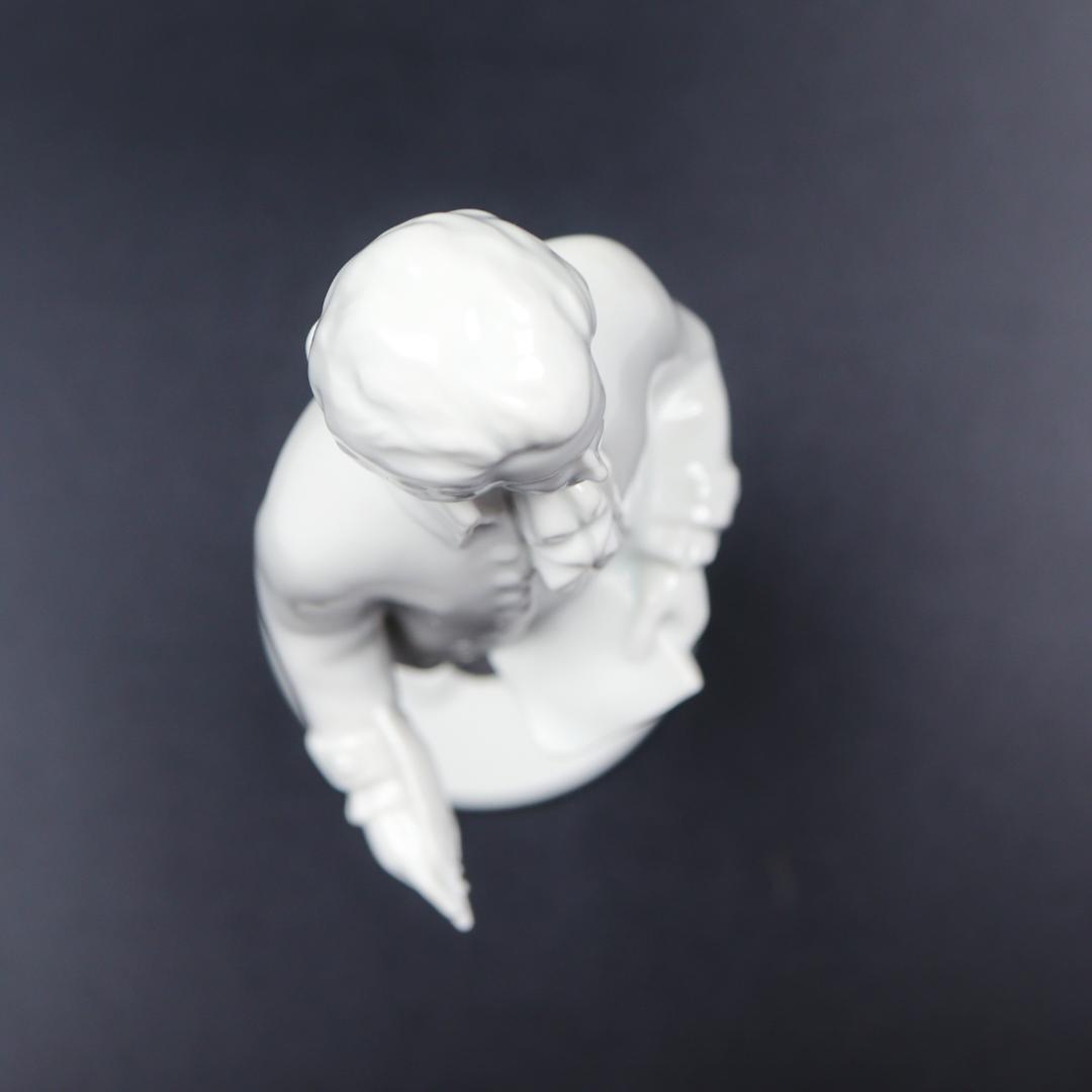 AUGARTEN ホワイトポーセリン モーツァルト 23cm 置物 ケース付