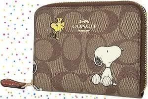 初売りコーチ二折 財布 ★COACH★スモール ジップ アラウンド.SNOOPY