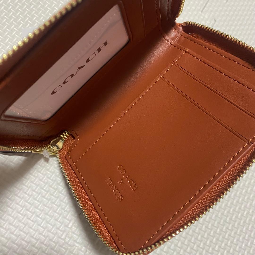 初売りコーチ二折 財布 ★COACH★スモール ジップ アラウンド.SNOOPY