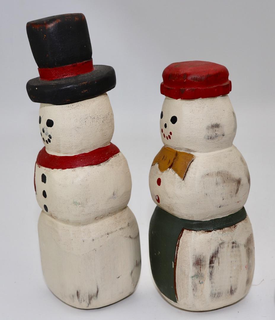 アメリカン・フォークアート、ウルフクリーク製木製3体+1体セット USA製