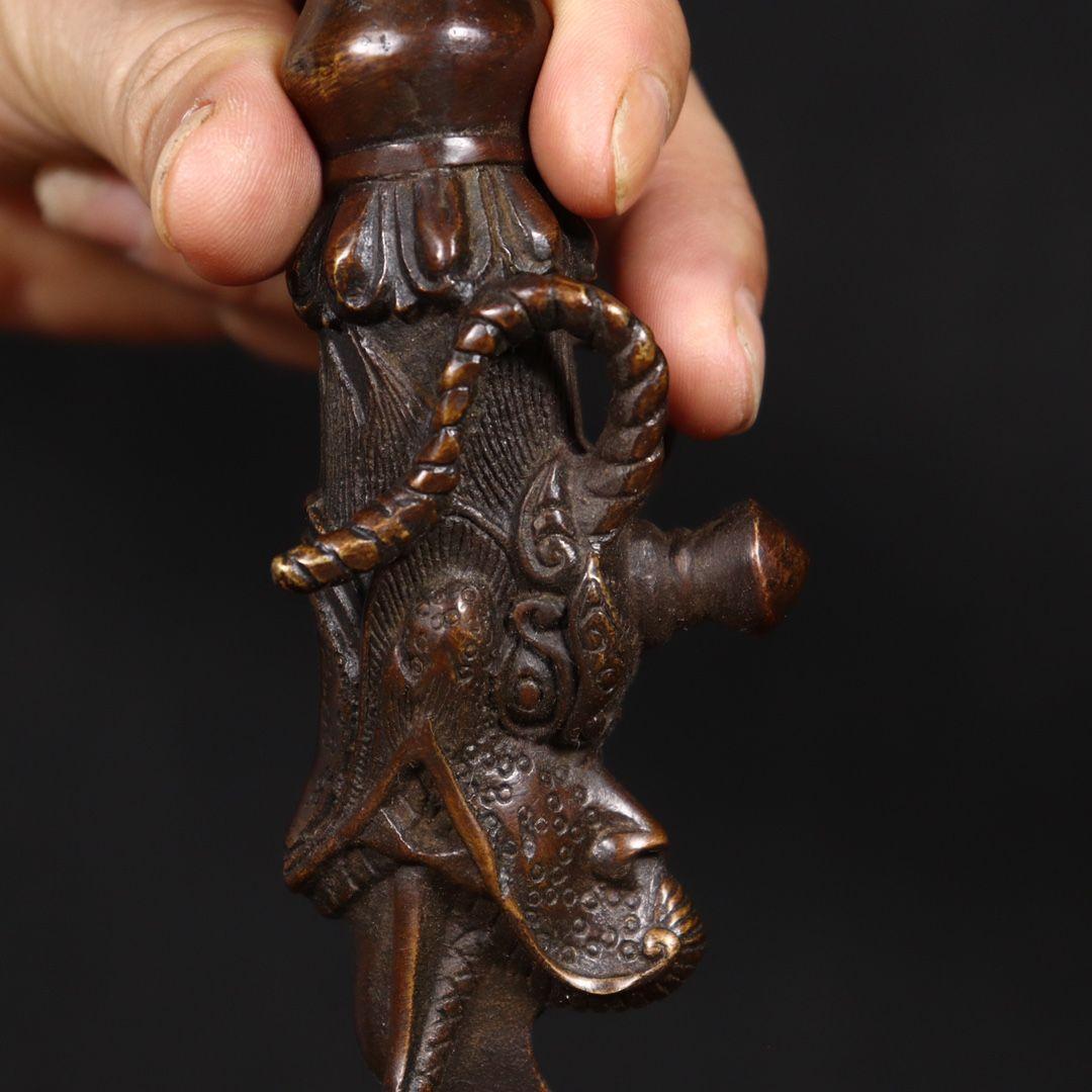 銅製 法器 金剛降魔杵 鎮宅 辟邪開運 風水 招財 置物 工芸品