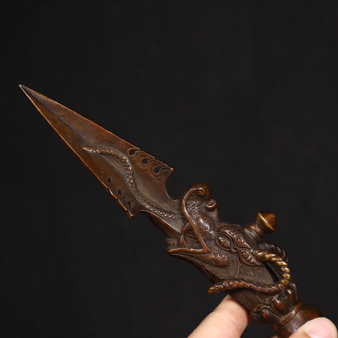 銅製 法器 金剛降魔杵 鎮宅 辟邪開運 風水 招財 置物 工芸品