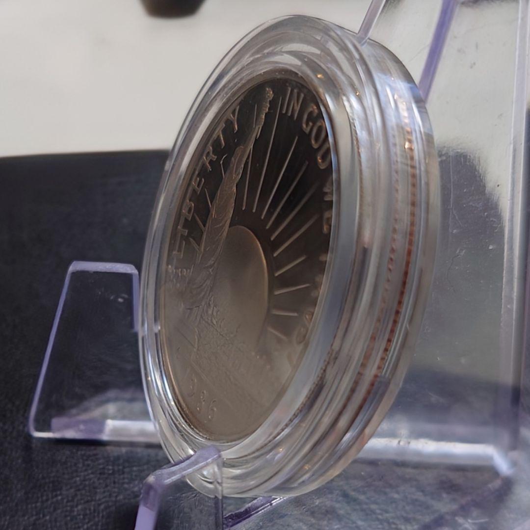 1986年 アメリカ銀貨 1ドル リバティ自由の女神記念銀貨SV900+白銅貨