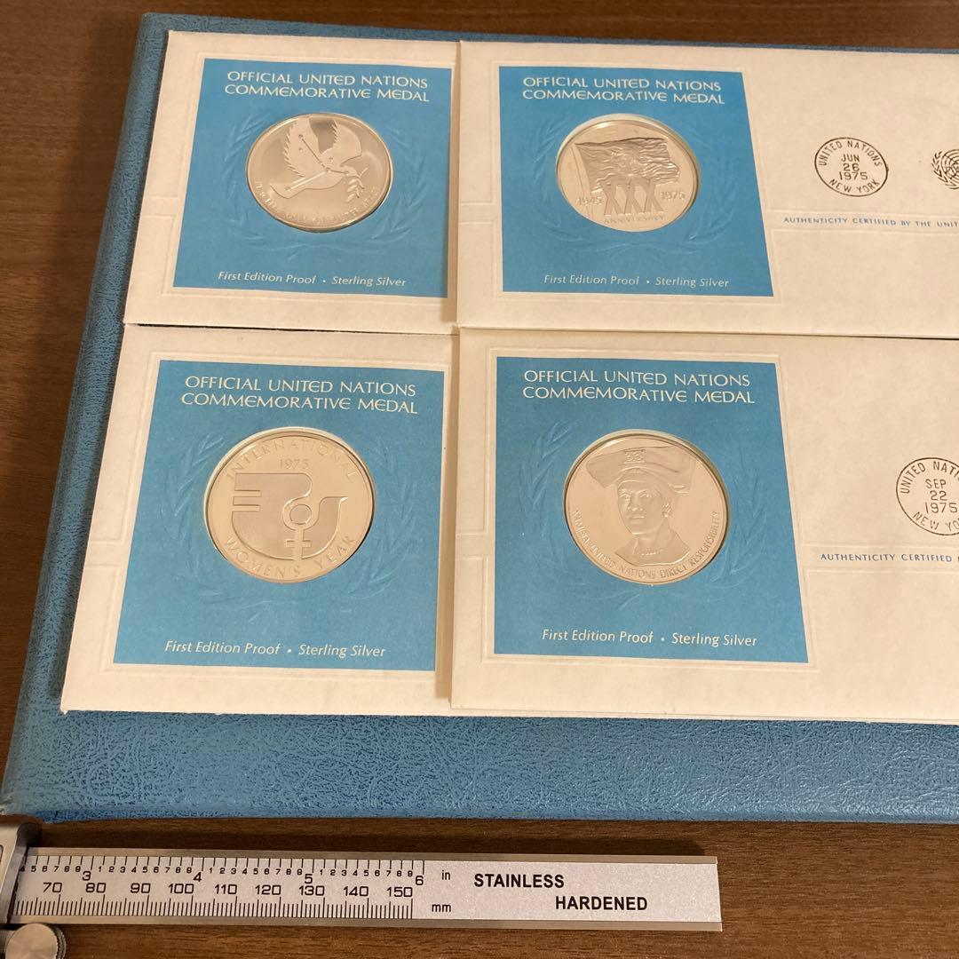 United Nations 国連　記念メダル　銀　slv925 1975