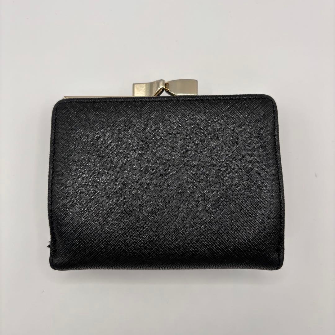 vivienne westwood 三つ折り財布　ブラック　がま口　ゴールド