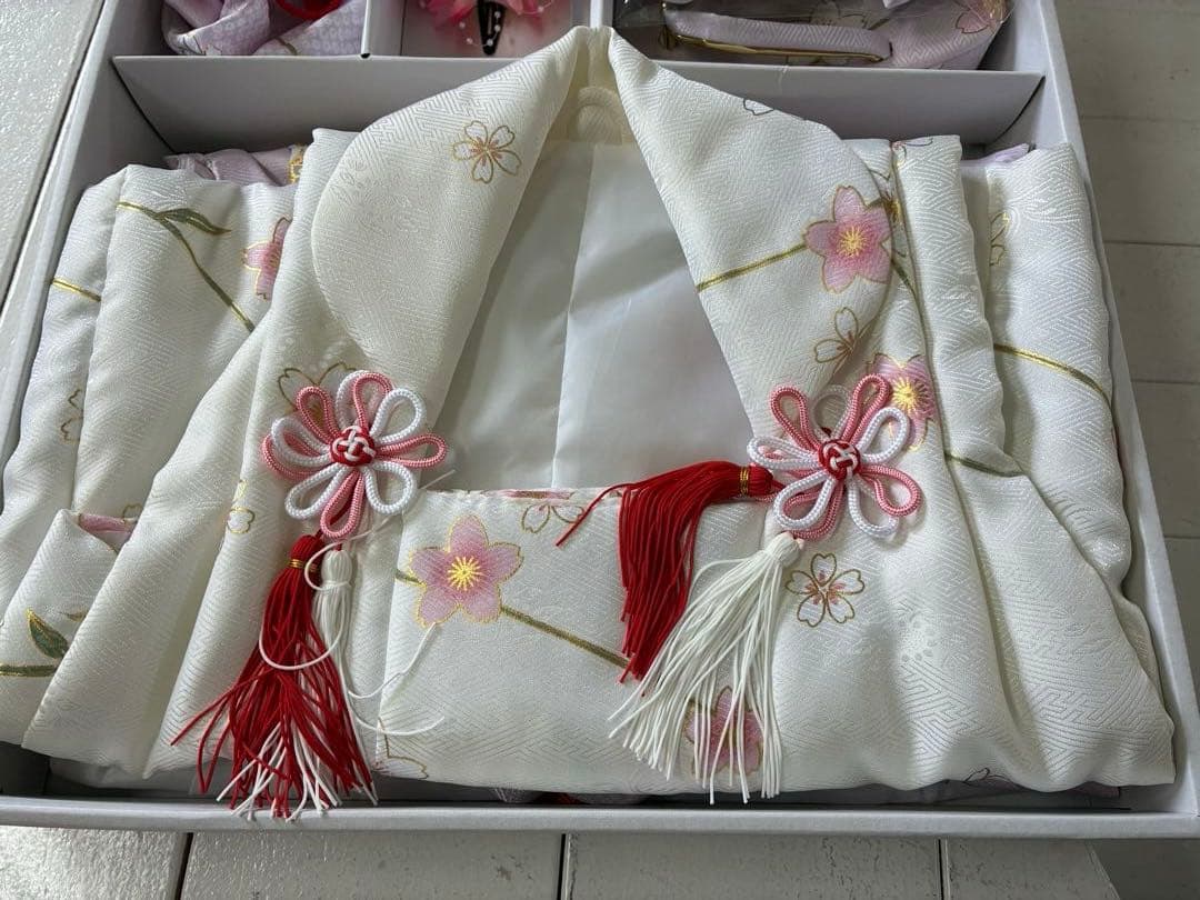 キョウエツ 七五三 3歳 女の子 着物 被布 小物 フルセット 薄紫