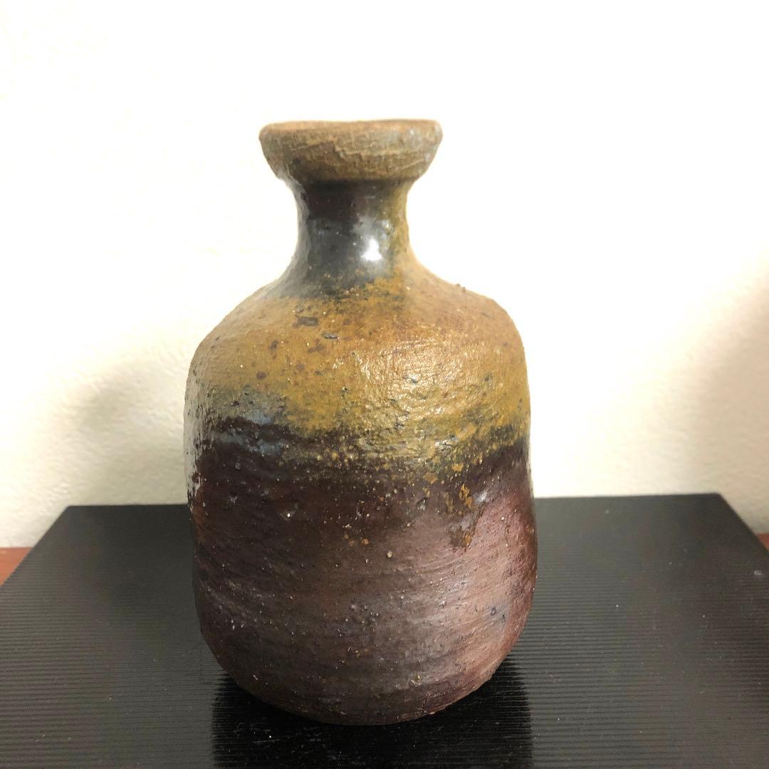 備前焼　多久守　伊部手　徳利　箱　花　酒器　骨董