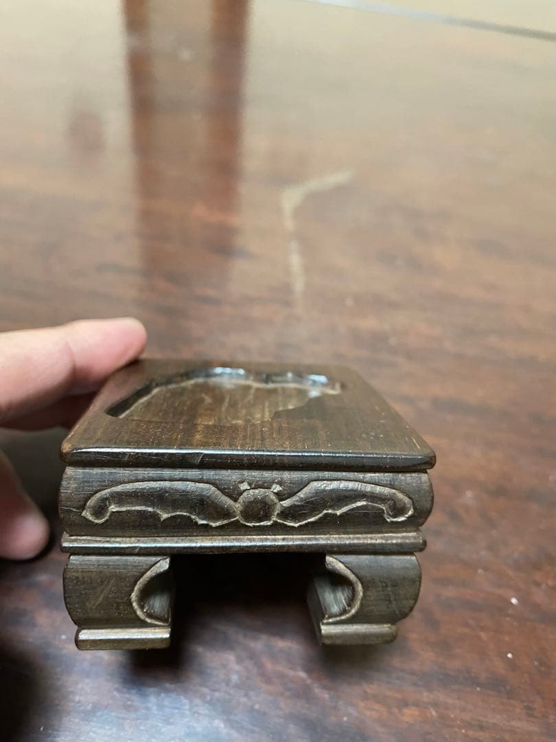 中国　木彫　紫檀　道教　文人