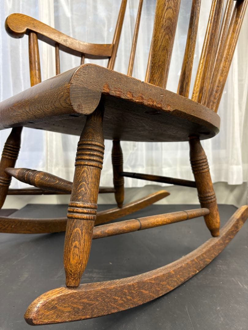 ヴィンテージ ロッキングチェア 飛騨産業 キツツキマーク 旧ロゴ