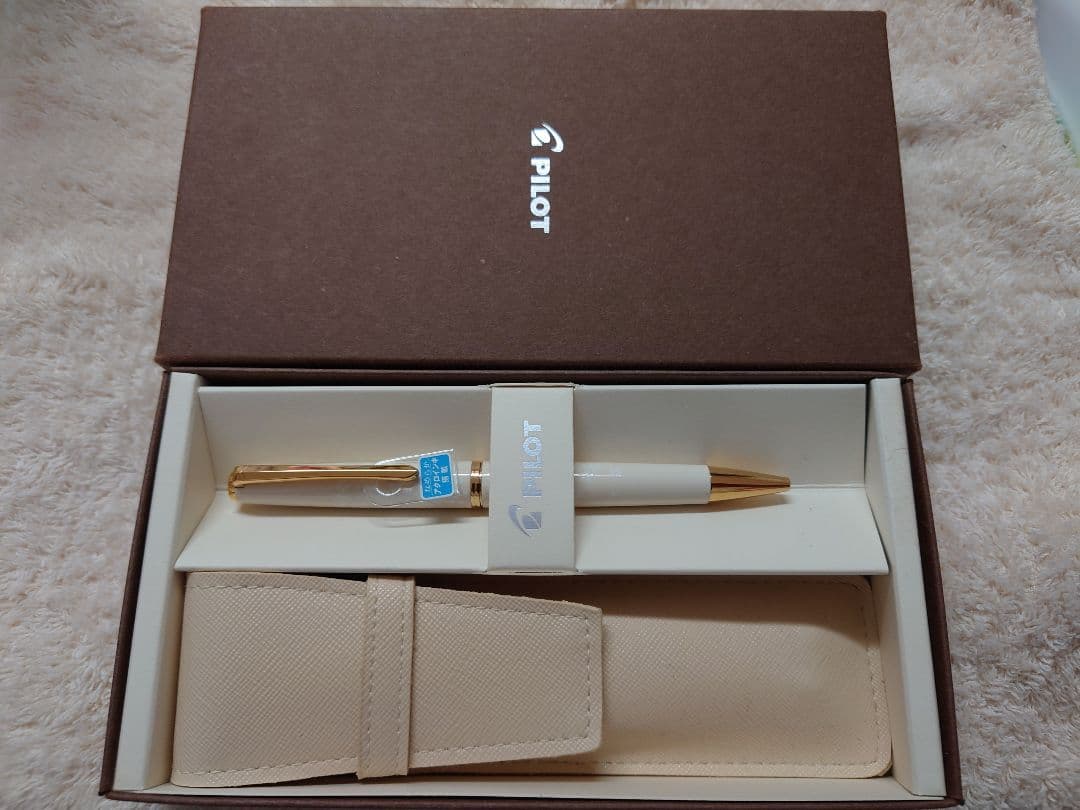 廃番 パイロット レディホワイト白漆 桜 ボールペン デッドストック 付属品完品