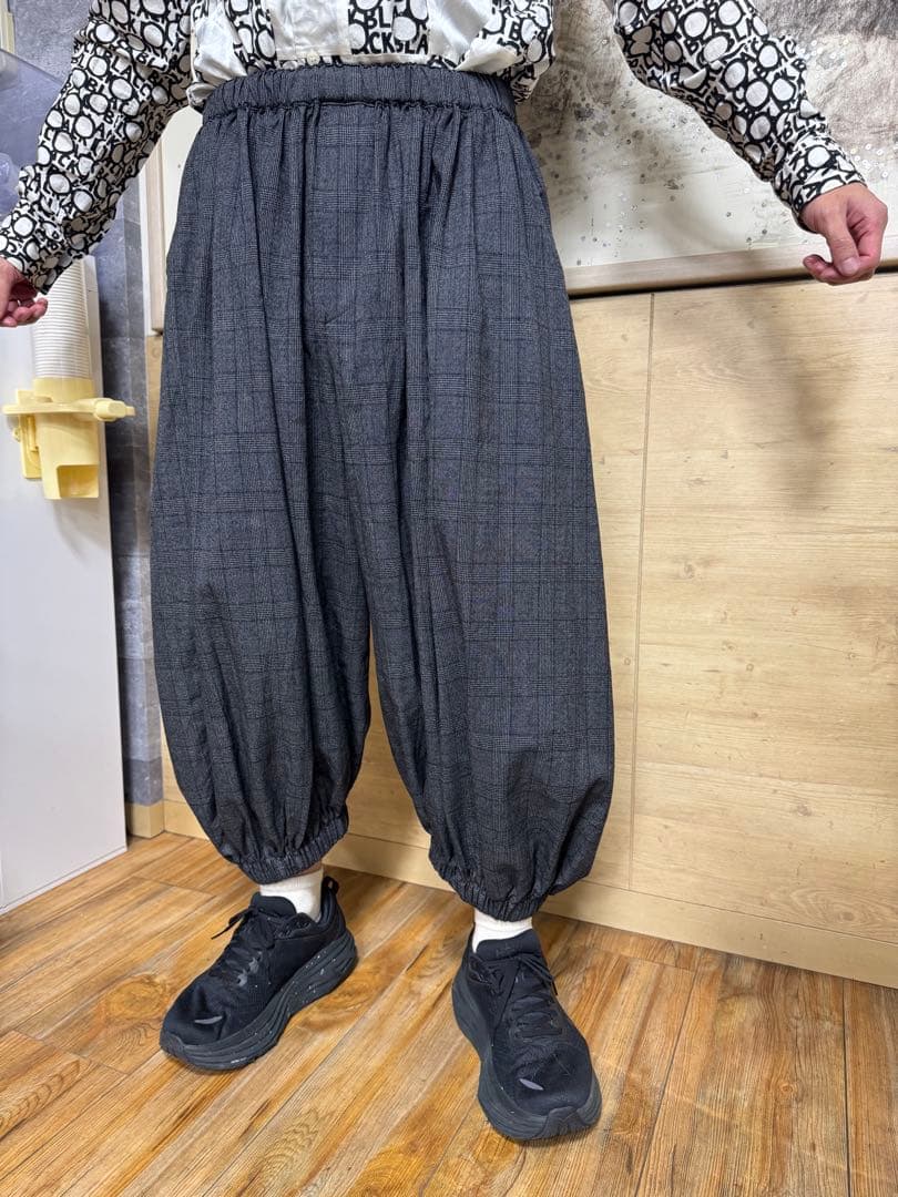 COMME des GARÇONS BLACK サルエルパンツグレンチェック