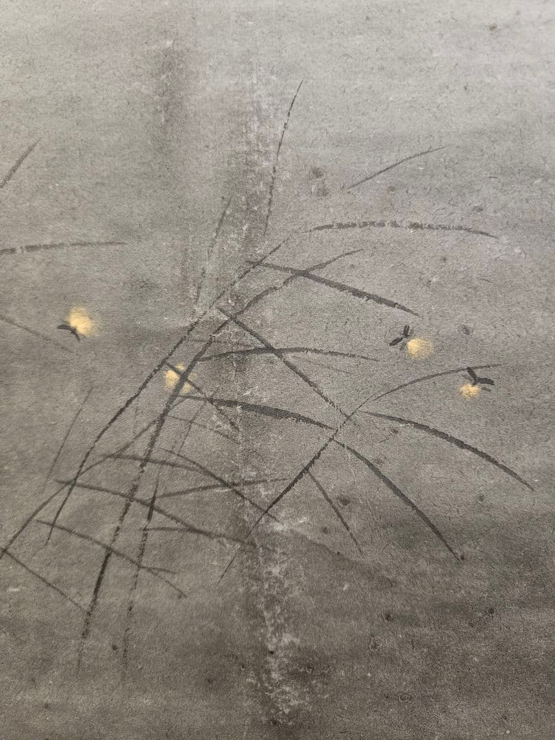 ​林文塘　 2点 ［蛍 に舟上美人図］［連峯］ 水墨画　掛軸 真作