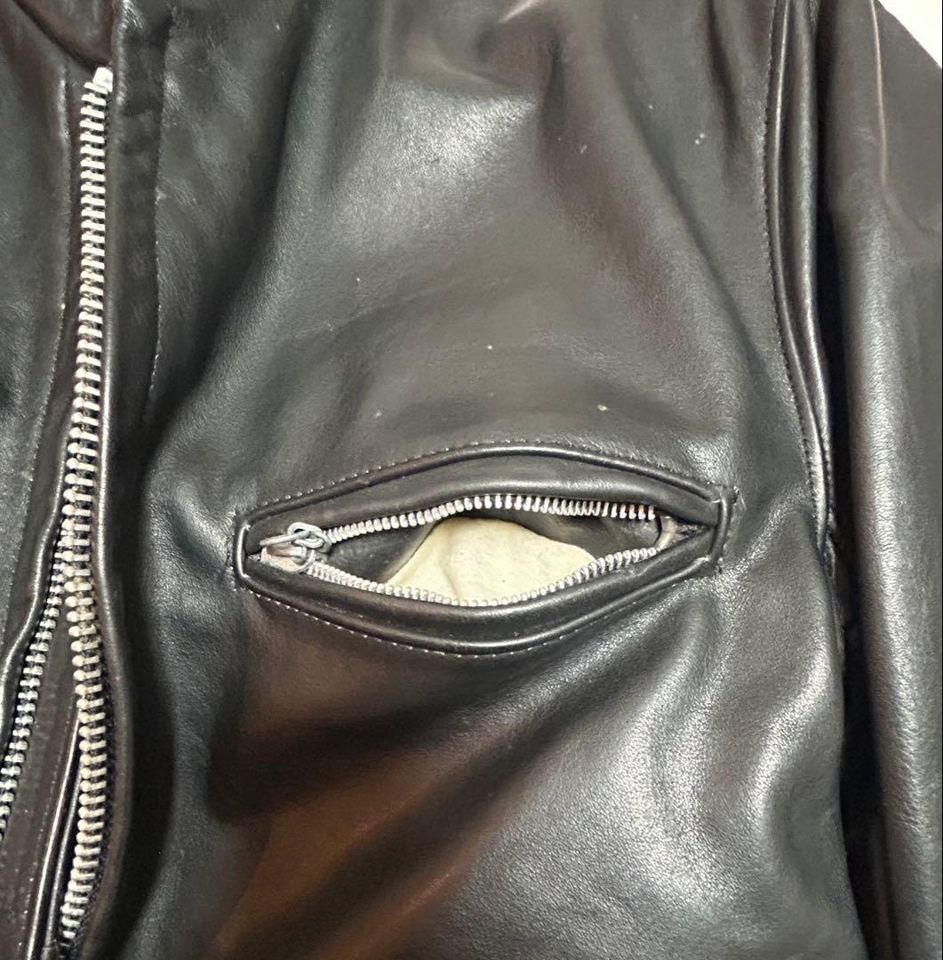 SCHOTT 141 USA製 シングルライダースジャケット 36 黒