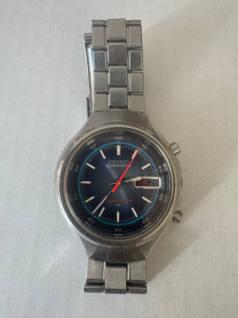 セイコー 自動巻き 腕時計 青色