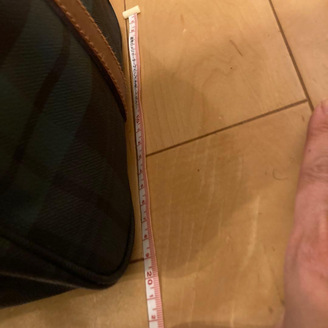 チェック柄ボストンバッグ