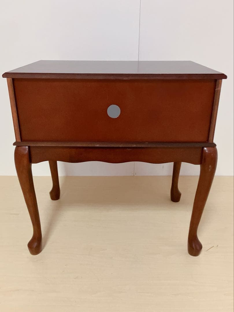 アンティーク調　猫脚　サイドテーブル　電話台　FAX台　サイドキャビネット