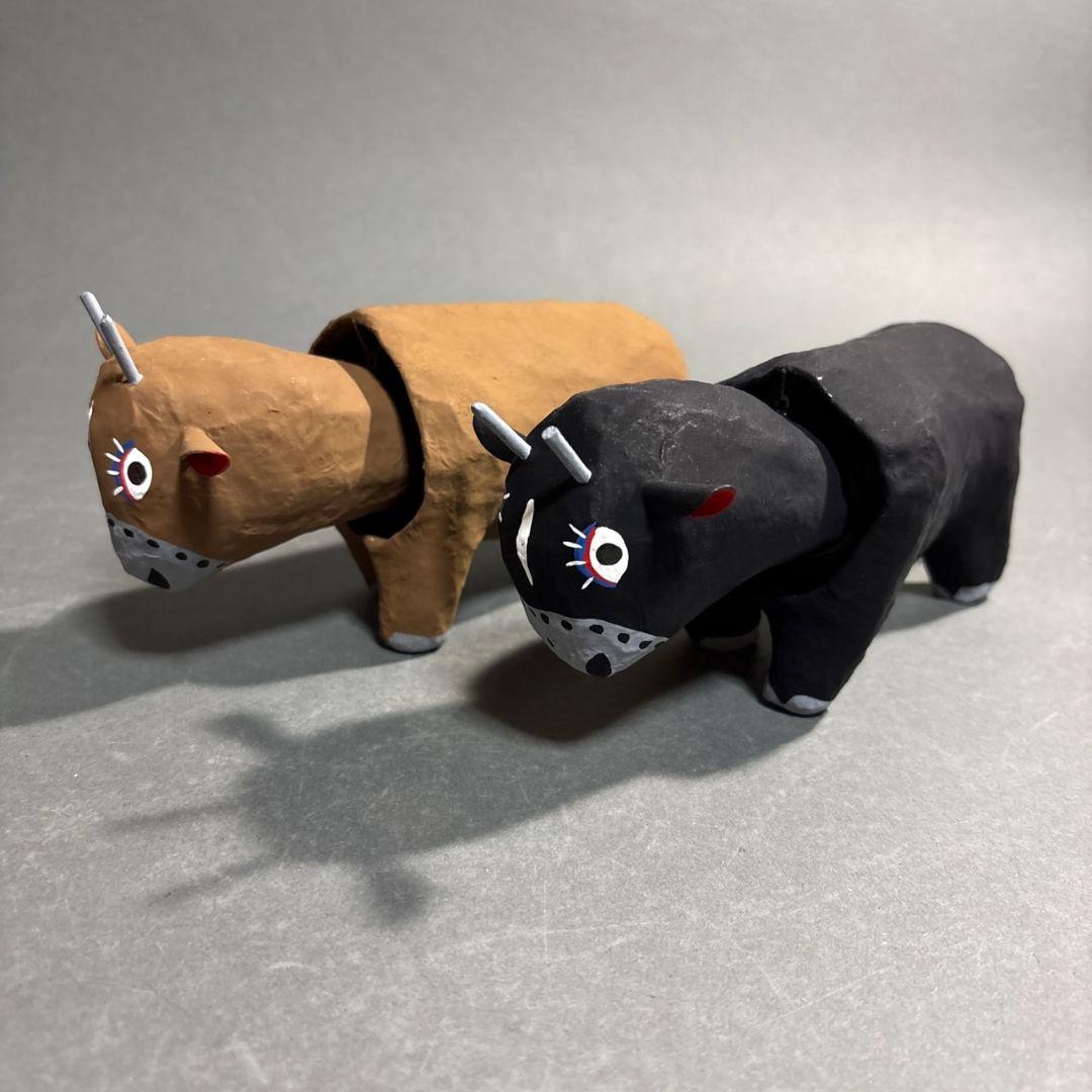 牛　置物　琉球玩具