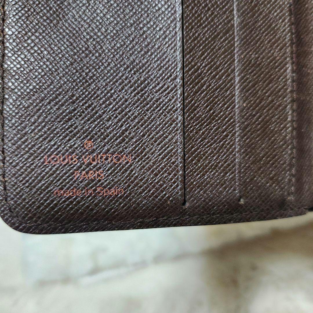 LOUIS VUITTON 二つ折り財布 コンパクトジップ ダミエ ブラウン