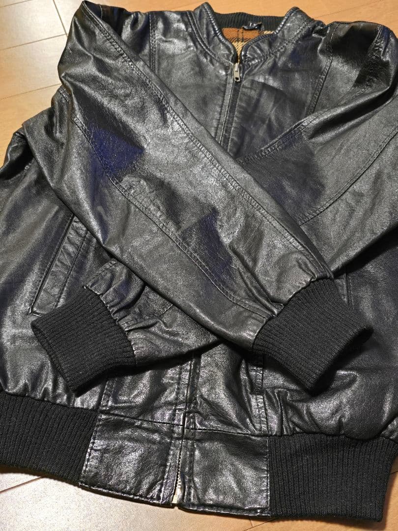 70s.ジャパンビンテージ.レザージャケットCAROL .矢沢永吉