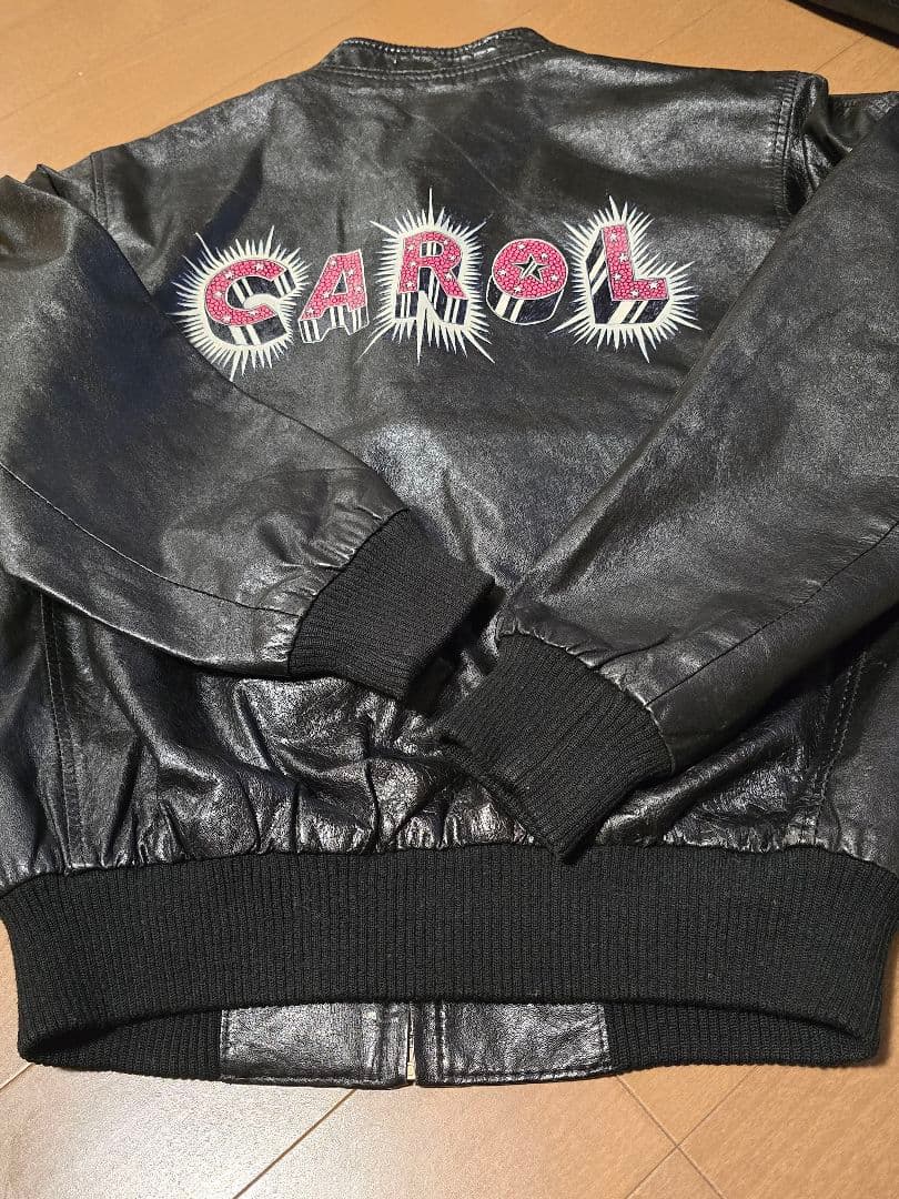 70s.ジャパンビンテージ.レザージャケットCAROL .矢沢永吉
