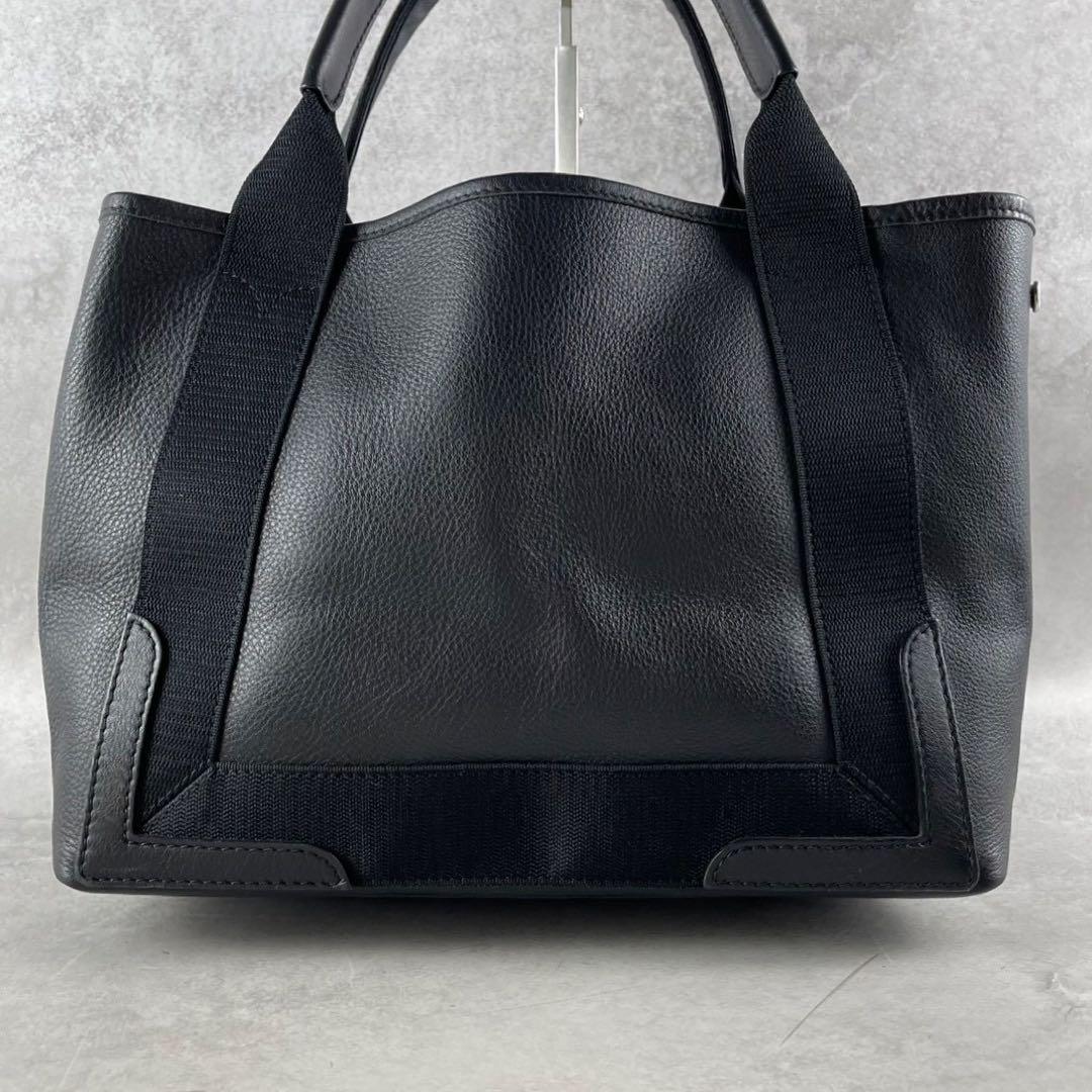 【極美品】バレンシアガ ネイビーカバス S トートバッグ エブリデイ レザー 黒