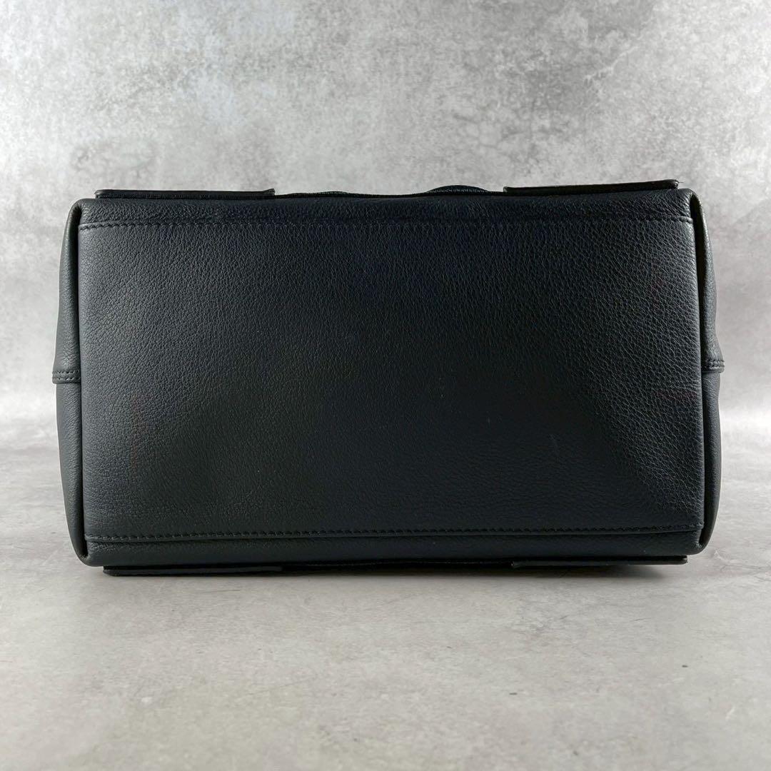 【極美品】バレンシアガ ネイビーカバス S トートバッグ エブリデイ レザー 黒