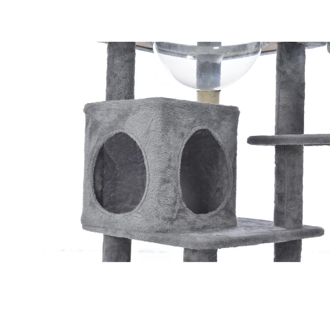 据え置き型 麻紐 爪とぎ 多頭飼い 宇宙船キャットタワー 据え置き型【ベージュ】