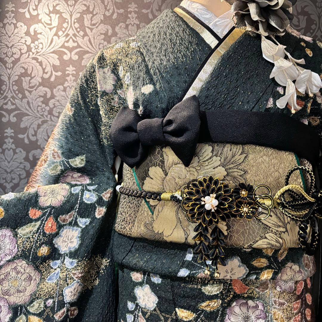 美品　辻ヶ花　花絞り　金通し　金駒刺繍　染分け　秀品　振袖　フルセット 振り袖