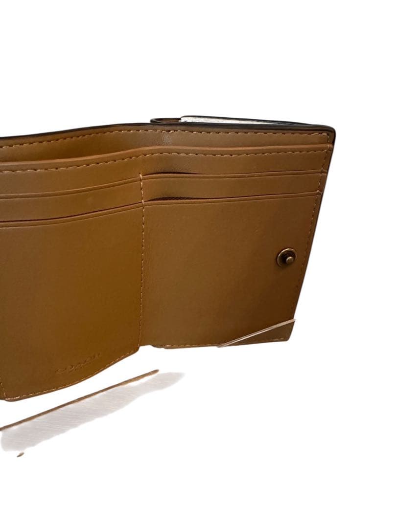 『極美品』COACH フラワープリント 三つ折りミニ財布