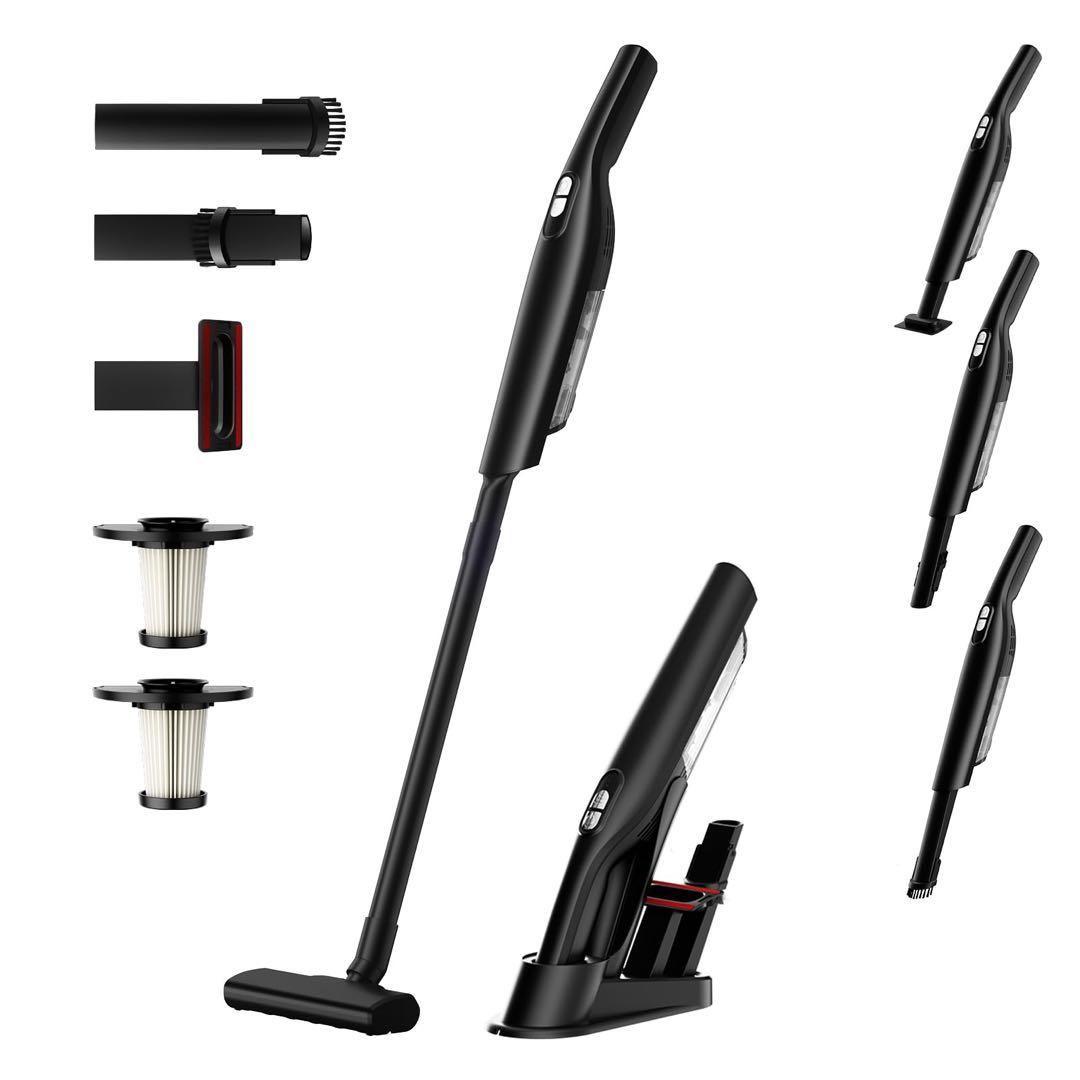 掃除機 コードレス 超強力吸引 ハンディスティック 超軽量 2way ブラック