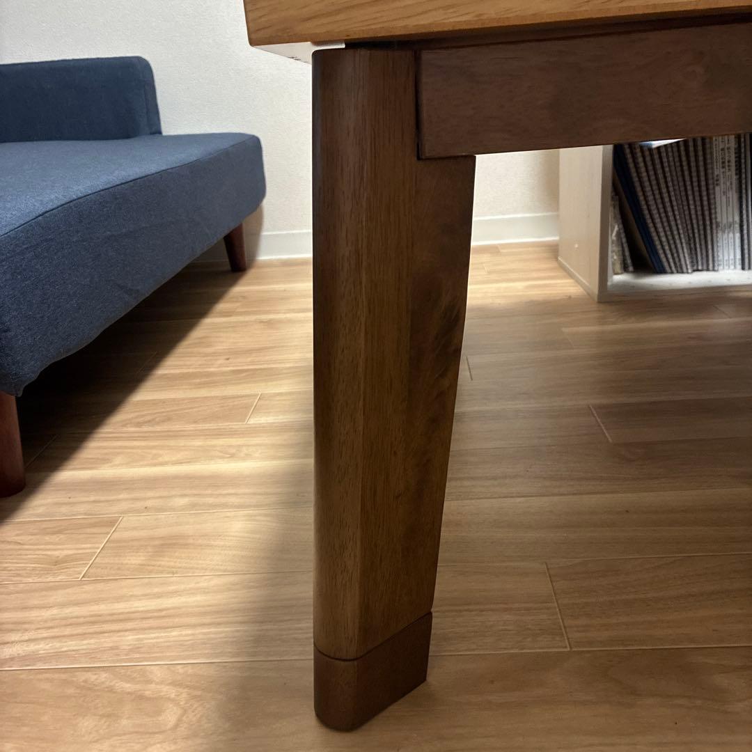 ニトリ　木目調　ローテーブル　出っ張りなしヒーターこたつ　取説あり