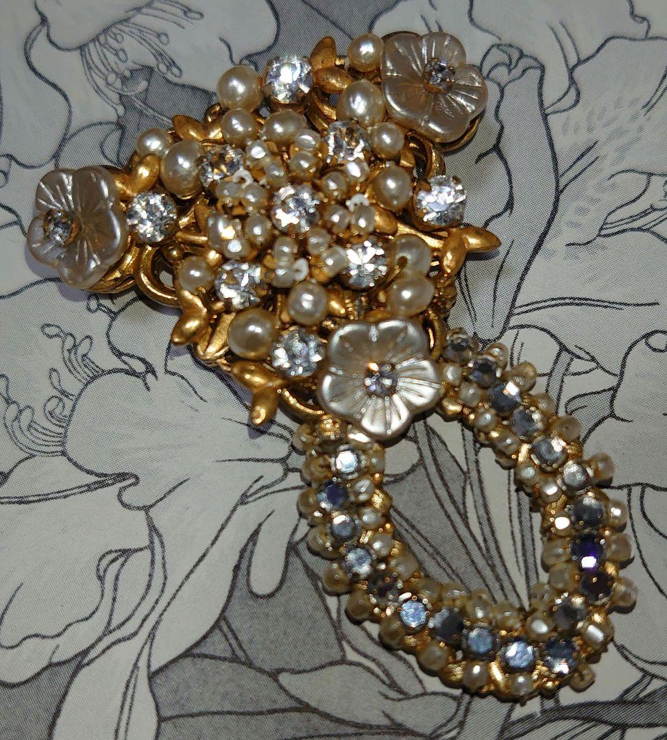 Miriam Haskell ミリアムハスケル パール ビーズ ブローチ