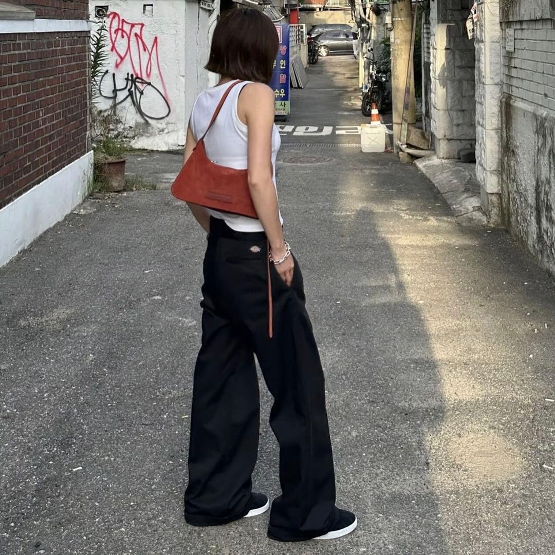 ok.soon×dickies ワイドチノパンツ (ブラック)