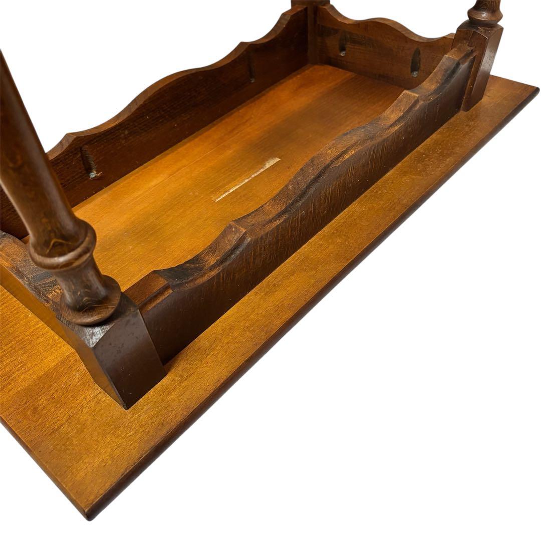 カリモク家具 コロニアル テーブル サイドテーブル 花台 木製 オールドカリモク