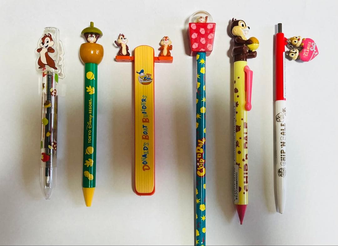 【入手困難】ディズニー　チップ&デール　筆記具　6点セット