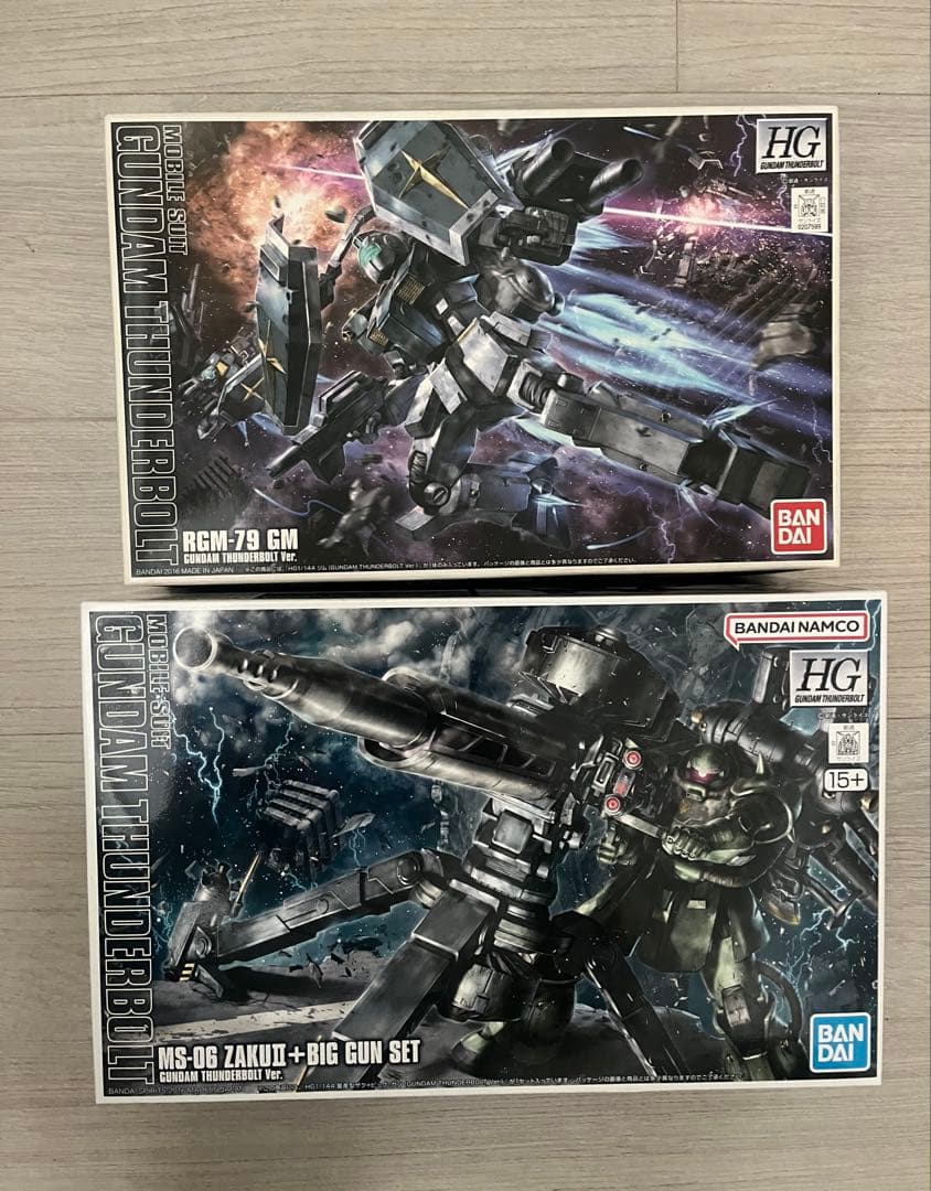 HG 量産型ザク+ビッグガン&HG ジム（GUNDAM THUNDERBOLT）
