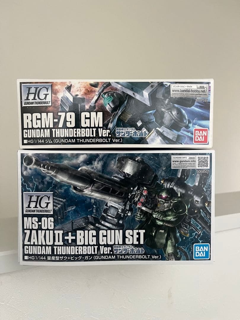 HG 量産型ザク+ビッグガン&HG ジム（GUNDAM THUNDERBOLT）