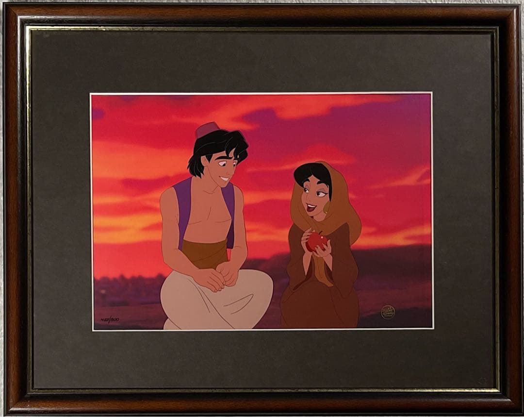 【ディズニー限定セル画】アラジン＆ジャスミン Sunset Romance