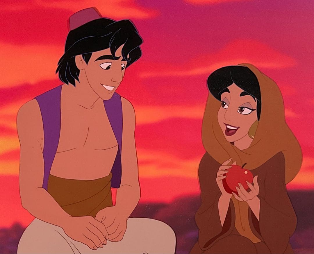【ディズニー限定セル画】アラジン＆ジャスミン Sunset Romance
