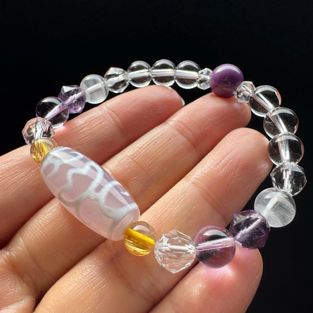 水蓮花天珠　デザインブレスレット