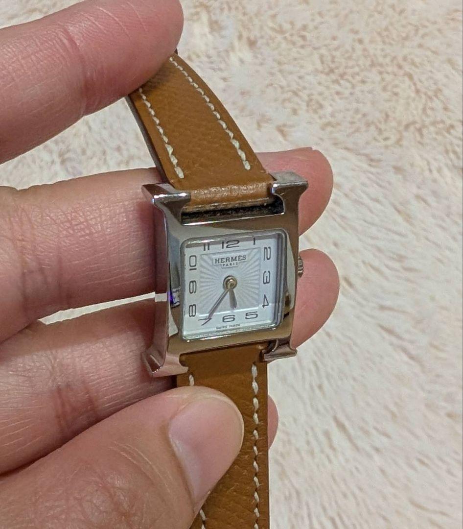 HERMES 時計 エルメス Hウォッチ シルバー